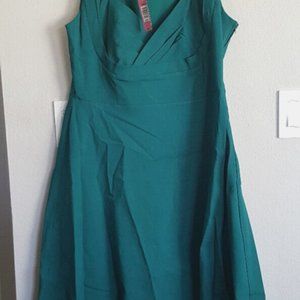 TORRID Retro Chic Dress Green Sz 14 NWT Pin Up